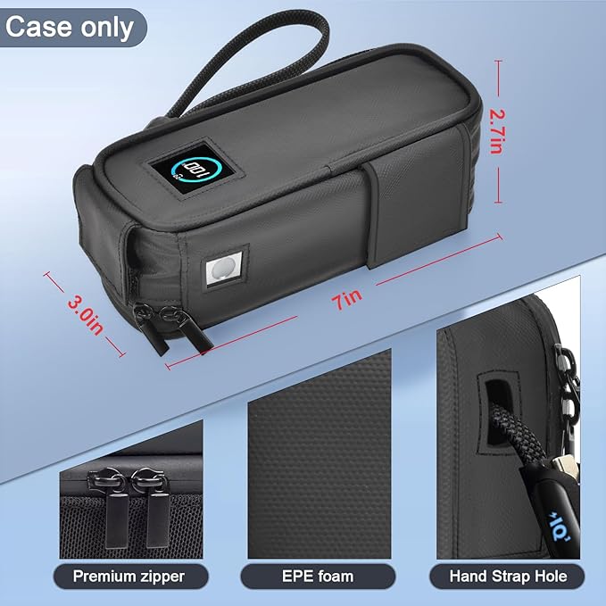 Case Compatible with Anker Laptop Power Bank 25,000mAh, Travel Carrying Holder for Portable Charger with Triple 100W USB-C Ports &Cables for Business Air Travel /Camping /Adventure Sports (Bag Only)