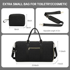 Duffle Bag for Travel, Weekender Bag with Shoe Compartment, Carry On Overnight Bag for Women with Toiletry Bag, Gym Bag with Wet Pocket, Hospital Bags for Labor and Delivery Beige