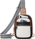 LATMAP Sling Bag For Women Faux Leather Small Casual Daypack Backpack Fanny Pack Crossbody Chest Bags Purse