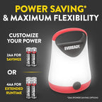 Eveready LED Camping Lantern X-250, Bright Tent Lights, Rugged Water Resistant LED Lanterns, 100 Hour Run-time, Red and Black (Pack of 2)