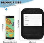 Fast Food Print Luggage Handle Wrap for Suitcase Luggage Tags Handle Covers Identifiers Soft Decorations Travel Accessories 2 Pack