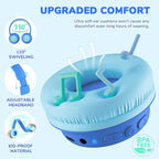 iClever BTH22 Kids Bluetooth Headphones, 60H Play Time, USB C Fast Charging, Bluetooth 5.4, AUX Cord,Safe Volume 74/85 dBA,Toddler Headphones for iPad/Tablet/Travel/School, Blue