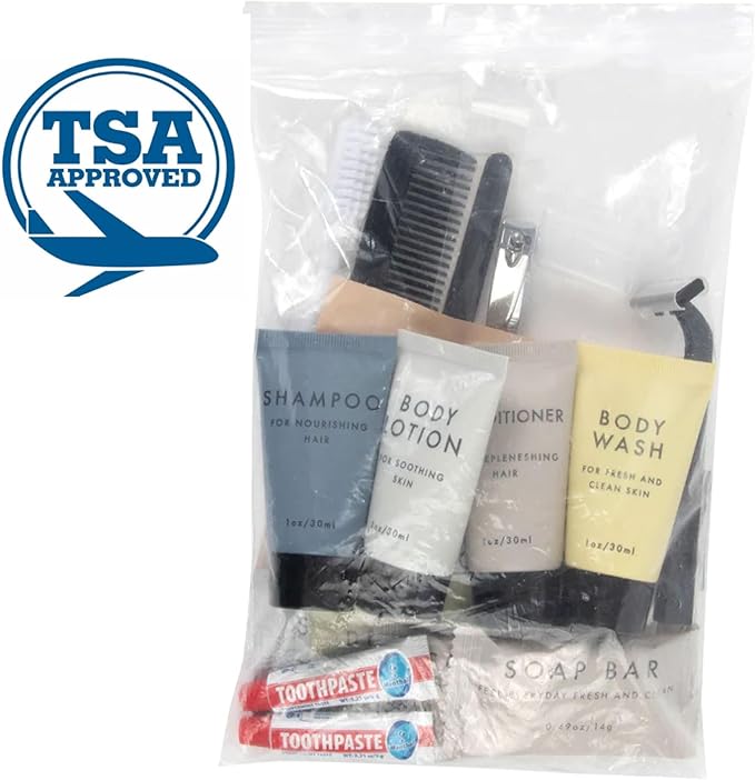 Trail maker (25 Pack) Bulk Hygiene Kits for Homeless Care Package Supplies,Bulk Hygiene Products Travel size, 35 Piece Complete Toiletry Kits Bulk for Men and Women