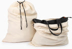 Organic Cotton Dust Proof Storage Bags for Handbags - Large Purse Storage Bags - Dust Bag Cover for Expensive Purses & Handbags - Extra-Large Cotton Drawstring Storage Bags (3 Bags - 26"x20")