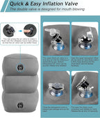 Inflatable Foot Rest Pillow, Kids Airplane Bed, Adjustable 3 Layers Height Leg Rest Pillow, Airplane Travel Essentials Great for Office, Home, Trains, Cars