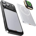 3-in-1 5000mAh for Magsafe Power Bank Thin Slim 22.5W Fast Charging Type C Magnetic Battery Pack Powerbank for Travel, Mini Wireless Portable Charger for iPhone 17 16 15 14 13 12 Watch Android, Grey