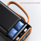 White Digital Display Battery Power Shell Box Charging DIY Power Bank Case Kit for 4x21700 Lithium Battery
