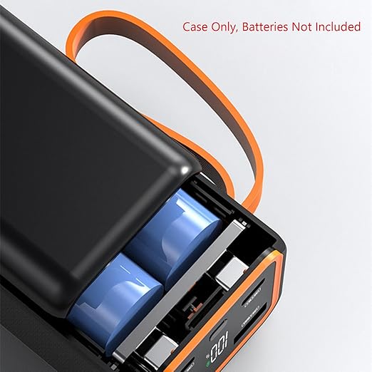 White Digital Display Battery Power Shell Box Charging DIY Power Bank Case Kit for 4x21700 Lithium Battery