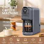 Multi-Capsule Espresso 4in1 Coffee Maker,Single Serve Coffee Machine for Nespresso,Dolce Gusto,ESE Pods & Ground Coffee or Hot Water,Smart & Compact Design in Any Space,20Bar,CM-C05A