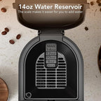 COWSAR Single Serve Coffee Maker, 2 in 1 Coffee Brewer for K-CUP Pod & Ground Coffee, 6-14 Oz Adjustable Brew Sizes, 14Oz Water Reservoir, Self-cleaning Compact Coffee Machine for Home Office Travel