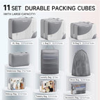 11 Set Packing Cubes for Travel, Gifts for Women Mom,Anti-Tearing Suitcase Organizer,OlarHike Vacation Essentials & Accessories for Cruise Ship