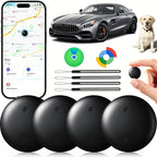 GPS Tracker for Vehicles No Subscription, Car Tracker Tag for Android & iOS, Bluetooth Tracker Device Compatible with Apple Find My & Google's Find Hub for Key, Luggage Wallet Kid Pet (2-Pack)