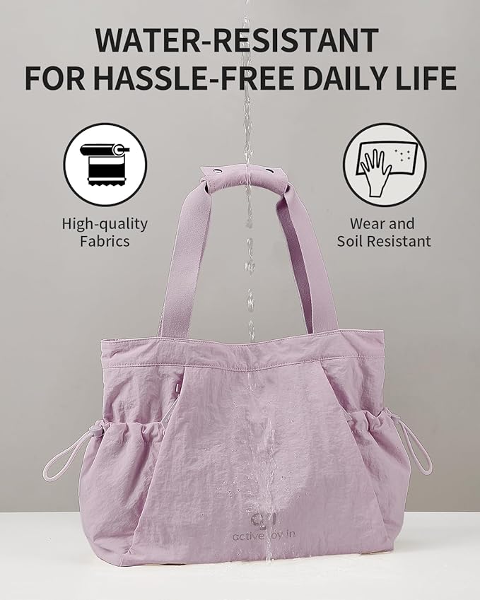 Gym Tote Bag for Women, Lightweight Yoga Mat Bag with Wet Dry Storage Pocket & Multi Pockets
