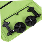 Alipis Portable Folded Shopping Cart Lightweight Trolley Car for for Shopping Travel and Outdoor Activities Collapsible Luggage Cart Green