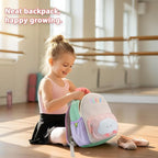 GAGAKU Toddler Backpack for 2-4 years with Whistle & Reflective Strip, Purple Pink Cloud Girls Backpack Splash-proof Water Design Lightweight School Preschool Bookbag