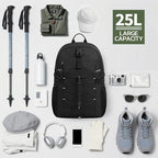 TILYMOL Hiking Travel Backpack for Men Women 25L - Small Lightweight Waterproof Outdoor Camping Backpack/Day Pack, Hiking Daypack with Hydration System for Hiking, Travel, Sports, Running, Biking