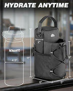 Magnetic Gym Bag for Men - Water Bottle Carrier Holder Bag with Shoulder Strap, 4 Built-in Magnets Gym Gifts for Men