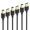 Cable Matters 3-Pack USB Printer Cable - 6ft, USB A to B Cable, Compatible with Printer, External Hard Drive, Audio Interface, Scanner, MIDI Controller, MIDI Keyboard, Black