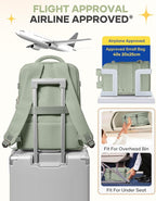 coofay Large Travel Backpack For Women Men Airline Approved Carry On Backpack Flight Approved Waterproof Sports Luggage Backpack Casual Daypack Small Hiking Backpacks Grey Green