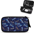 Galaxy Dragonfly Print Cable Organiser Bag, Electronic Accessories Bag for Travel, Waterproof Cord Storage Organizer for Hard Drives, Cables, Chargers, Power Bank