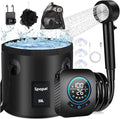 Portable Shower for Camping, [Upgraded] Spopal 8000mAh Rechargeable Camping Shower with 5 Adjustable Speeds, 4 Spray Modes with Collapsible Bucket with Handle 20L for Hiking, Travel, Car, Pet