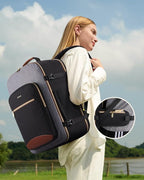 LOVEVOOK 56L Travel Backpack for Women & Men, Airline Approved Carry On Luggage with 3 Packing Cubes, TSA Overnight Bags, Waterproof Personal Item Bag, Weekender Essentials Backpacks fits 17" Laptop