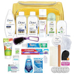 Convenience Kits International Women’s Super Premium 30 PC Travel Kit Featuring: Ensemble of Travel-Size Hair Care and Body Products in Large Toiletry Bag (802) (Yellow)