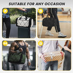 Vorspack Gym Bag for Men - 18 Inches Small Duffle Bag for Travel Lightweight Duffel Bag with Shoe Compartment Personal Item Travel Bag Weekender Bag for Travel Sports Gym - Black