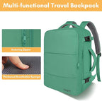Taygeer Travel Backpack for College Woman, Lightweight Backpack for 15.6 inch Laptop with Water Bottle Holder, TSA Friendly Bag for Women, Back Pack Carry On Luggage for friend Gym Sport,Green