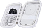 Khanka Hard Travel Case Replacement for Anker 621/622 / 633 Magnetic Battery (MagGo), 5000mAh 10000mAh Magnetic Wireless Portable Charger, Case Only (White)