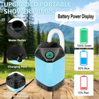 Portable Shower for Camping with 7800mAh Battery - 3 Spray Modes, IPX8 Waterproof & Strong Suction Shower Pump for Outdoor Hiking, Beach Travel, RV, Pet Bathing & Gardening