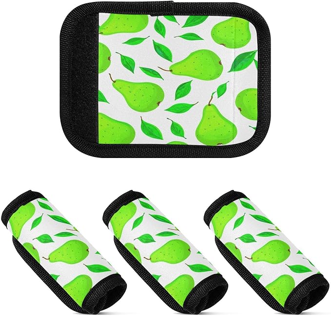 Pears 2 Pack Neoprene Suitcase Wraps, Luggage Handle Wraps with ID Tag, Non-Slip Suitcase Handle Covers for Travel, Bag Strap Pad