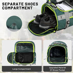 MIER Large Duffel Backpack Sports Gym Bag with Shoe Compartment, Heavy Duty and Water Resistant, Green, 90L