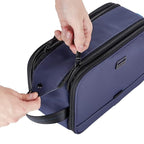 ZEEMO Travel Toiletry Bag for Men, Medium Water-Resistant Double-Sided Full-Open Dopp Kit, Versatile Organizer for Shower and Hygiene Accessories, Bathroom Essentials, Cosmetics, Blue