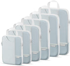 Percover Compression Packing Cubes 6-Piece Set, Packing Cubes Compression for Travel with Multi-Size Organization, Travel Organizer for Carry On & Checked Luggage, Slate Blue