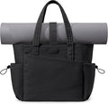 LOVEVOOK Gym Tote Bag for Women, Puffy Yoga Mat Bag with Large Cup Holder & Wet Pocket, Work Nurse Bag for Travel Workout