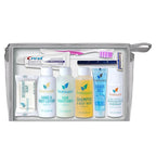 Convenience Kits International Unisex 10-Piece Budget Hygiene Travel Kit with Crest Toothpaste, Bar Soap, Shave Gel, and TSA-Friendly Zippered Travel Bag