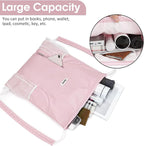 WANDF Drawstring Backpack with Shoulder Pad Sports Gym Backpack with Mesh Pocket String Bag for Women Men(Pink)