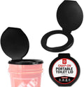 72 HRS Premium Portable Camping Toilet Seat with Lid for 5 Gallon Buckets, Outdoor Camping, Hiking, Emergencies - Perfect for Emergency Preparedness, Backcountry, Car, Boat, Road Trips (No Bucket)