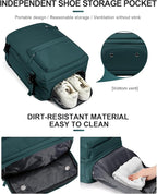 WONHOX Large Travel Backpack Women,Carry On Backpack Flight Approved 18x14x8 inches Bag Spirit Airlines Personal ltem,College Sports Hiking Rucksack Laptop Blackpack mochila de viaje,PeacockBlue
