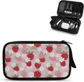 Strawberries Travel Cord Organizers Case Electronic Organizer Travel Cases Storage Bag Travel Cable Organizer Bag Pouch Electronic Accessories Carry Case for Cable Cord
