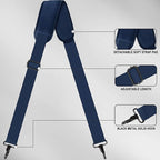 72 inch Shoulder Strap, Universal Replacement Laptop Shoulder Strap with Adjustable Buckles and Metal Hooks for Briefcase Laptop Messenger Bag Crossbody Bag Luggage/Duffel, Blue