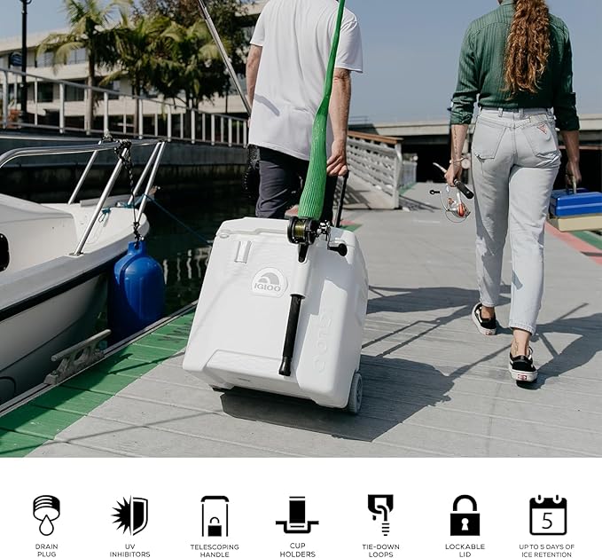 Igloo Marine Cooler | Insulated Hard Shell Ice Chest |Great for Fishing, Camping, Boating, & More