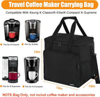 Travel Coffee Maker Carrying Bag Compatible with Keurig K-Classic/K-Elite/K-Supreme/K-Compact,Single Serve Coffee Maker Portable Storage Bag with Shoulder Strap(Patented Design)