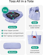 BAGSMART Tote Bag for Women, Tote Bag with Zipper Work Tote with Compartments Nurse Shoulder Hanbag for Travel, Gym