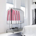 Garment Bags Clear Suit Bag for Closet Storage Hanging Clothes Dress Cover Bags (40" 12pcs-Black Edges)