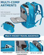 LARVENDER Carry on Luggage 22x14x9 Airline Approved, Expandable 20 Inch Hardside Large Suitcase with Wheels TSA Lock, Lightweigh PC+ABS Travel Carry-on Suitcases for Women and Men, Ocean Breeze