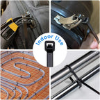 Zip Ties 8 inch Black Zip Ties 5000 Pack(5×1000), Wire ties with 50lb Tensile Strength, UV Resistant Cable Ties, Self-locking Plastic Ties for Indoor and Outdoor Use, by Tantti.