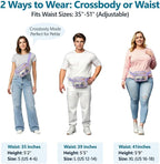 Veckle Clear Fanny Pack Stadium Approved - Plus Size 35-51 Inch Adjustable Strap Transparent Belt Bag for Women Men Fits 7.5" Smartphone, Crossbody Clear Bag for Stadium Events Sports Concerts, Purple