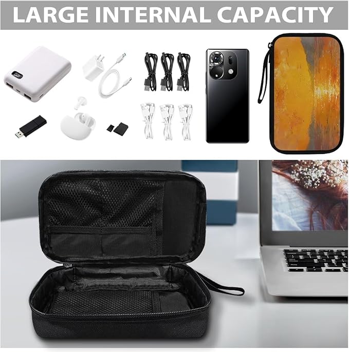 Sunset Travel Cord Organizer Case Electronics Organizer Travel Case Portable Storage Bag fits Power Bank Phone Tech Accessory Cable Cord Charger Phone Earphone
